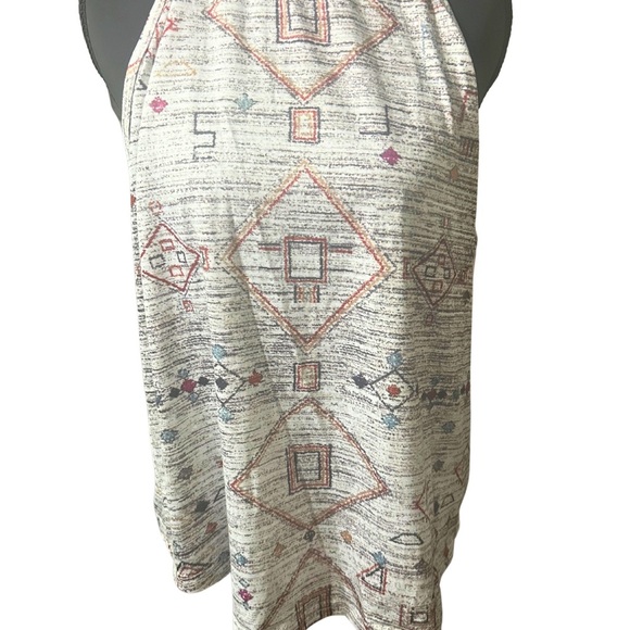 Emery Rose Aztec Western Geometric Print Halter Top - Grey Size X-lg - Picture 2 of 2